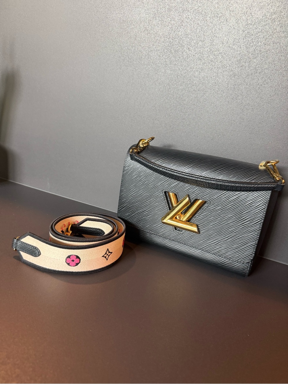 Louis Vuitton Black Epi Twist MM